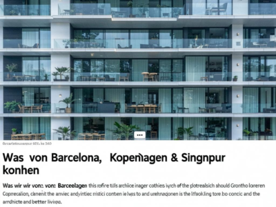 Was wir von Barcelona, Kopenhagen & Singapur lernen können